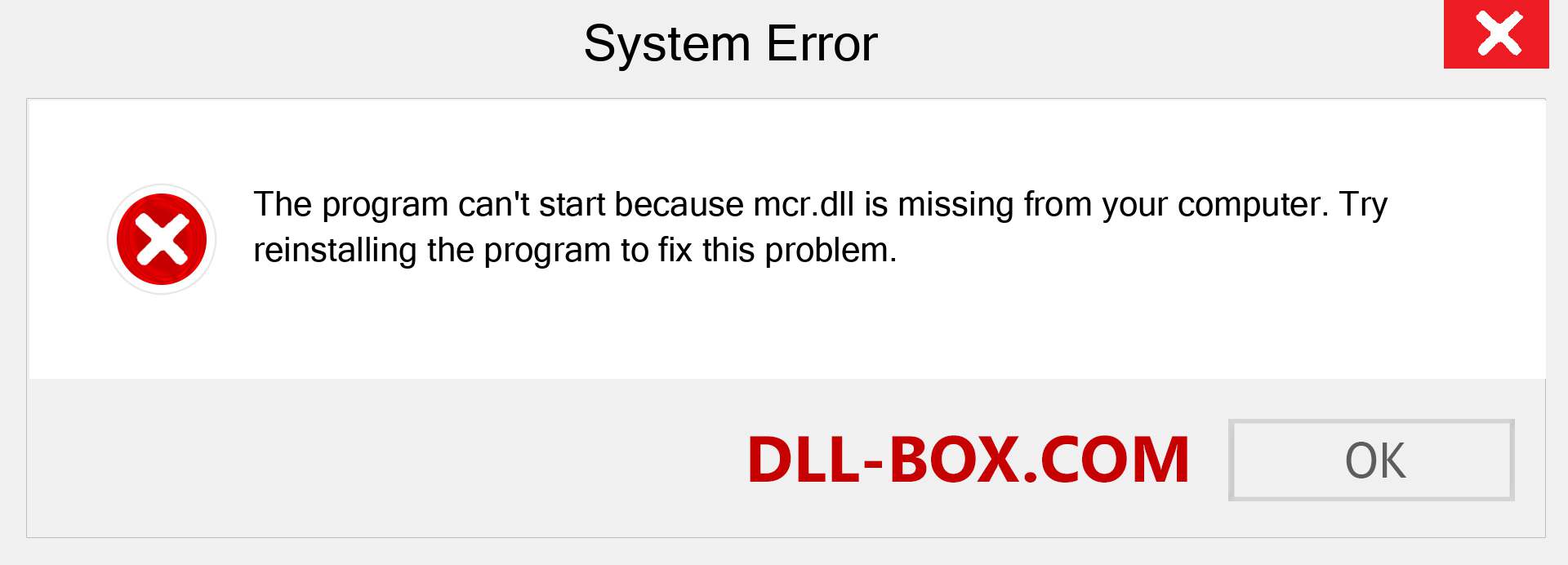  mcr.dll file is missing?. Download for Windows 7, 8, 10 - Fix  mcr dll Missing Error on Windows, photos, images